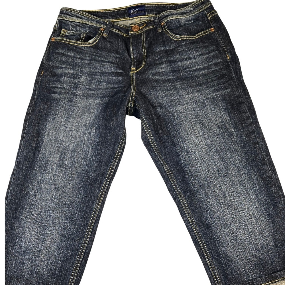 Miss Vigoss Womens Dark Wash Capri Jeans Cuffed Hem Size 8 WC60146VM